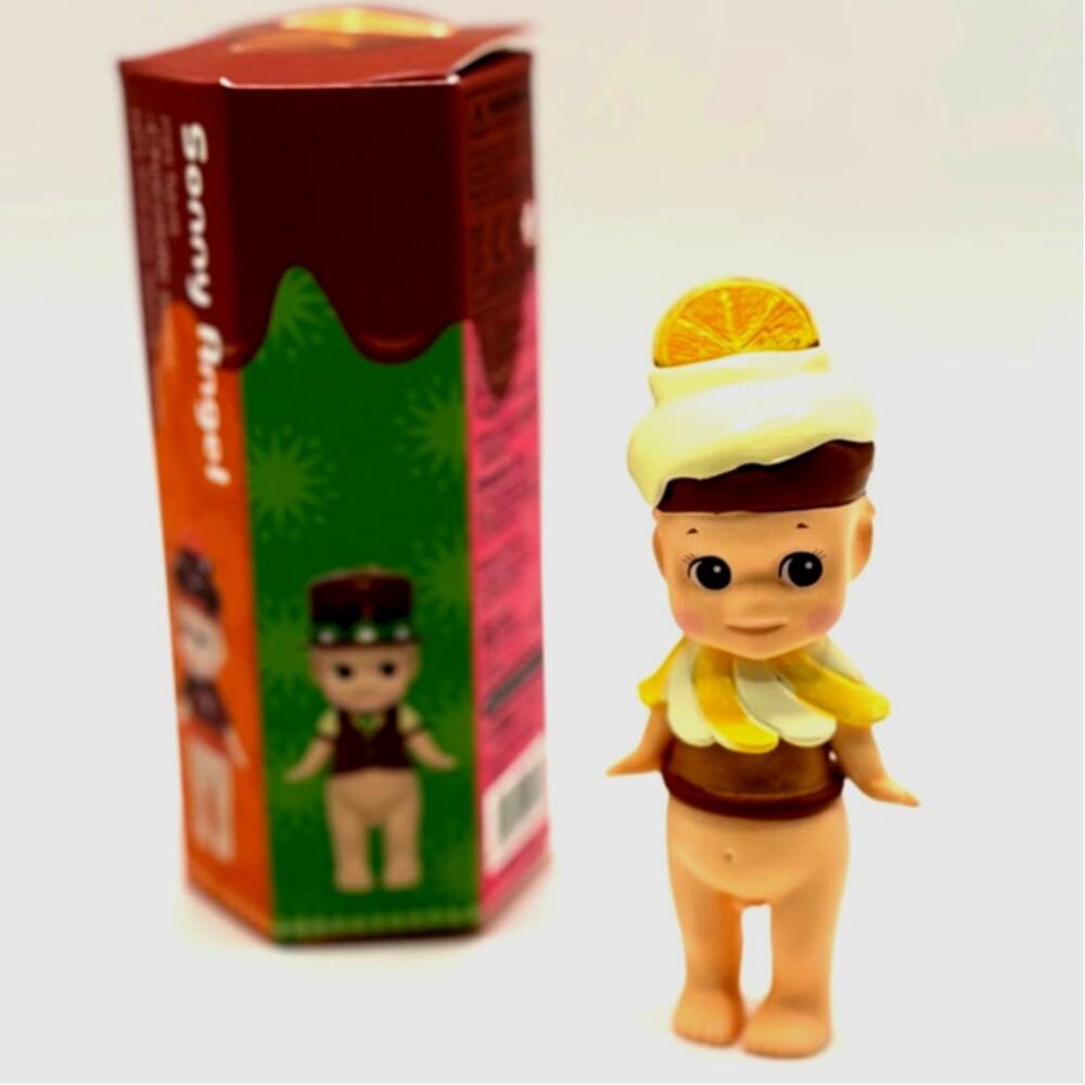 New Unbranded Kewpie/Angel Figure in Orange Chocolate Costume, Open Blind Box